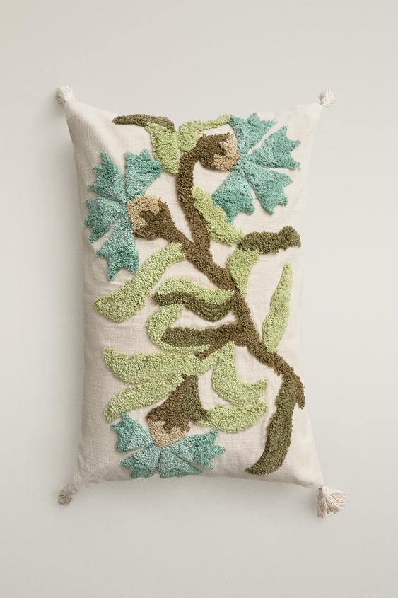 TUFTING CUSHION COVER - Turquoise by Zara - Image 0