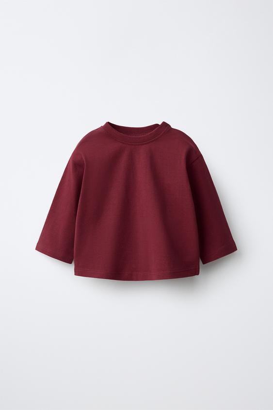 PLAYERA LISA - Burdeos de Zara - Imagen 0