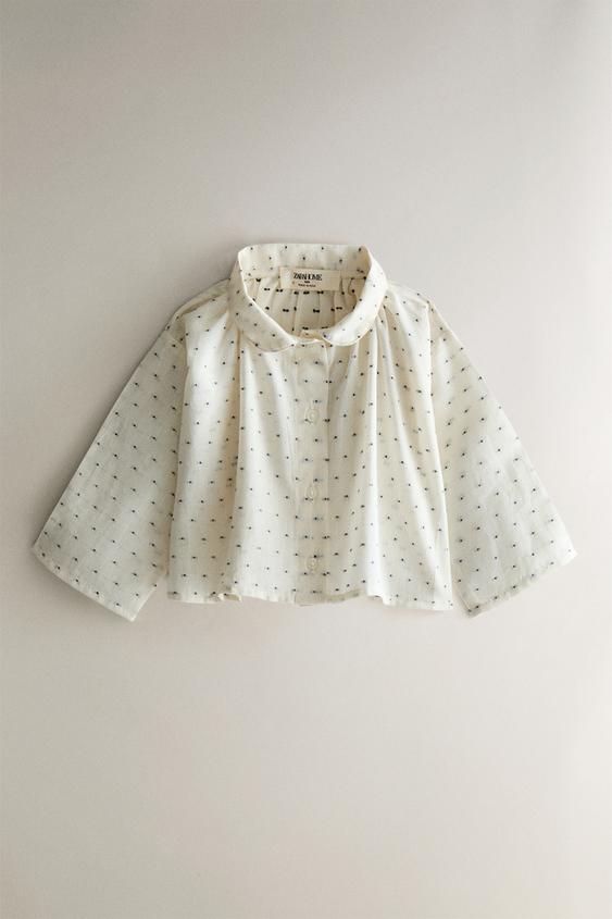 CAMISA DE BEBÊ PLUMETI - Creme da Zara - Imagem 0