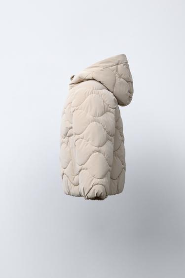 VESTE REMBOURRÉE EFFET GOMMÉ - Sable de Zara - Image 2