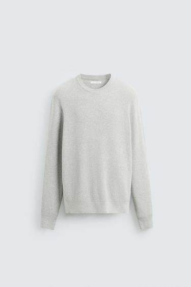 REGULAR FIT TEXTURED SWEATER - Grey marl by Zara