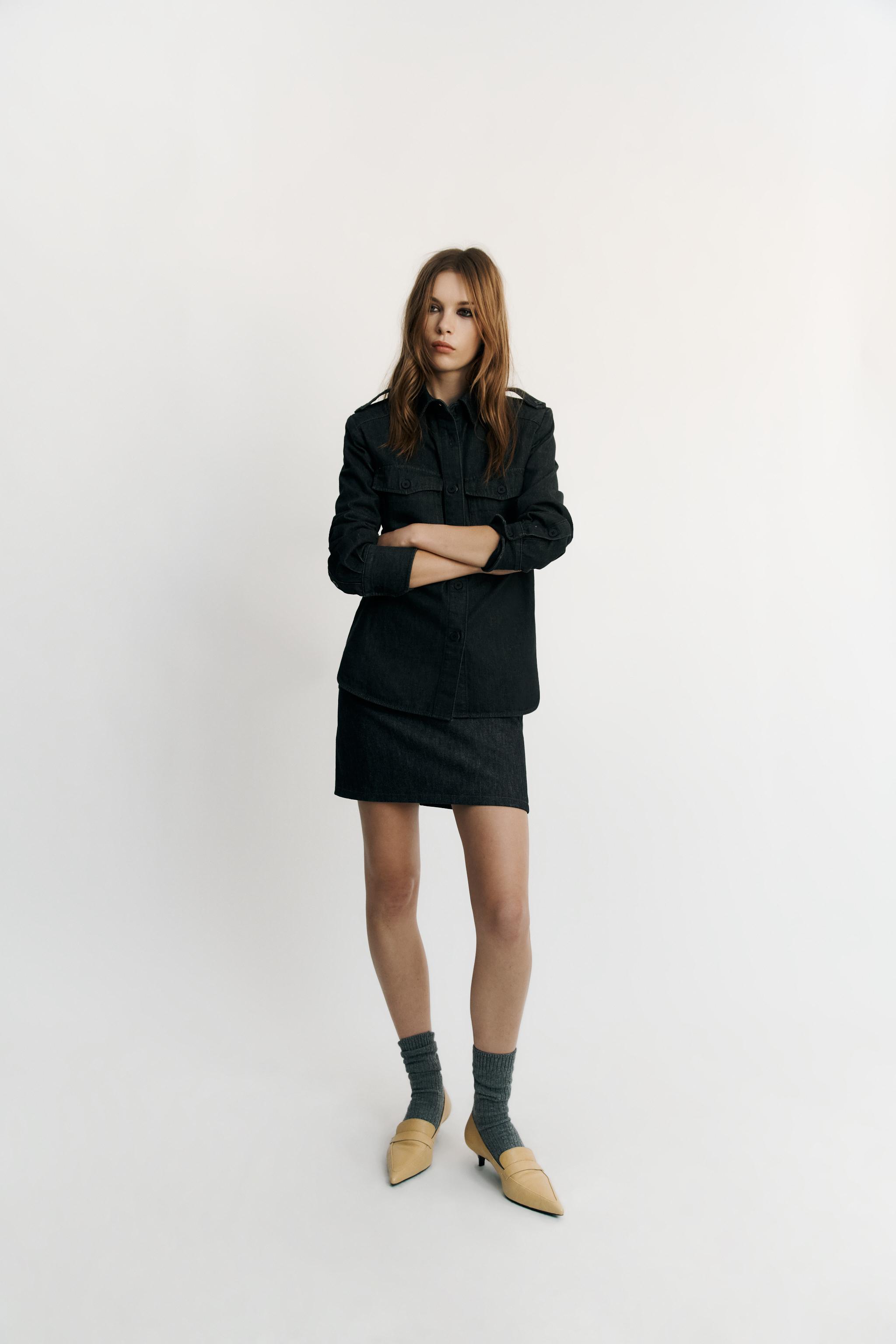 TRF デニムスカート - ダークインディゴブルー | ZARA Japan / 日本