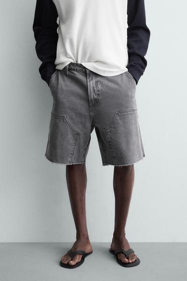 CARPENTER POCKET BERMUDA SHORTS - Dark grey by Zara