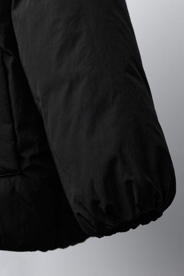 ABRIGO CRUZADO CAPUCHA LACITOS - Negro de Zara