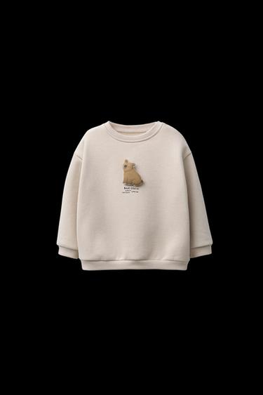 BEAR SWEATSHIRT - Beige by Zara