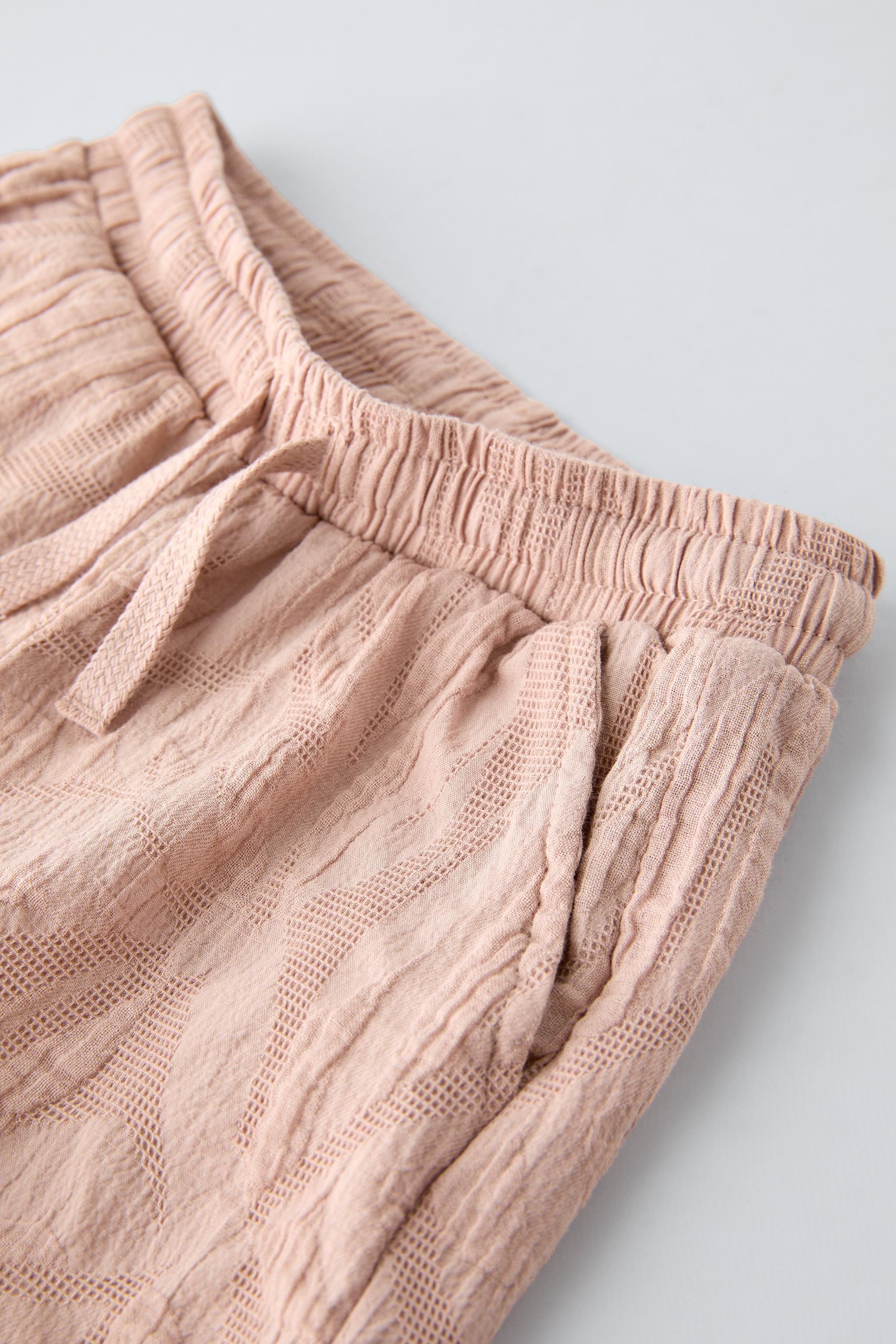 TEXTURED JACQUARD SHORTS - Pink | ZARA Canada