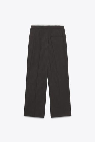 STRAIGHT-LEG TROUSERS WITH DOUBLE WAIST - 178 by Zara - Image 4