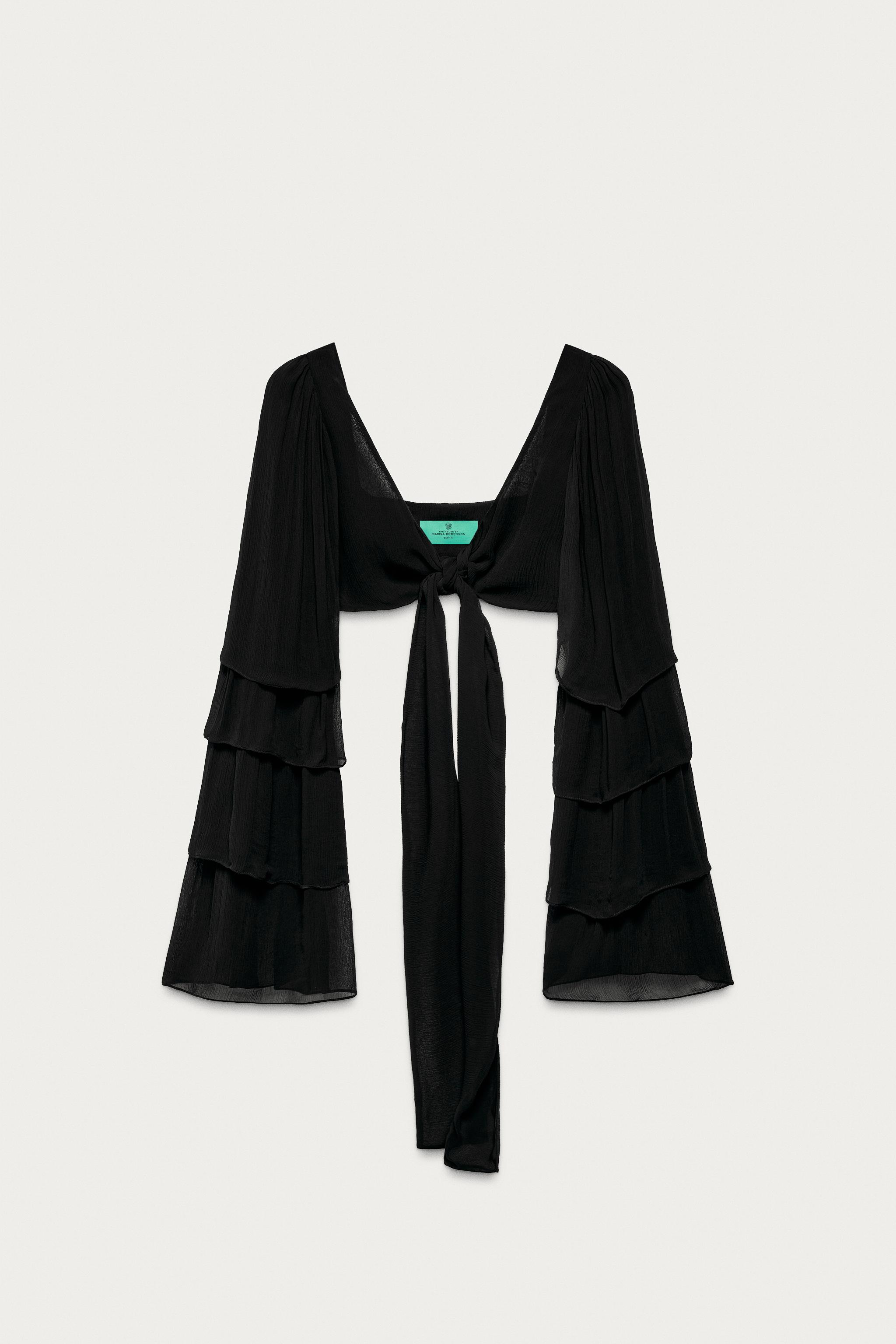 Женские рубашки Zara RUFFLED TOP MARISA BERENSON X