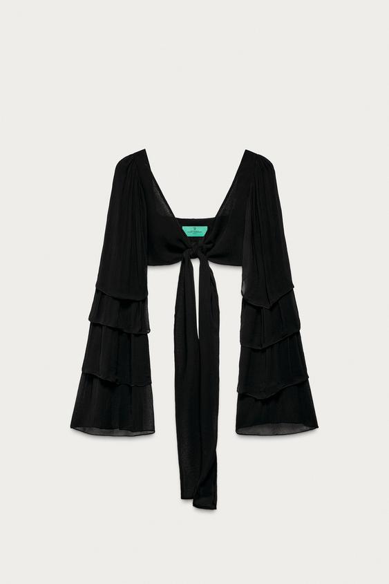 Volanlı top marisa berenson x ZARA