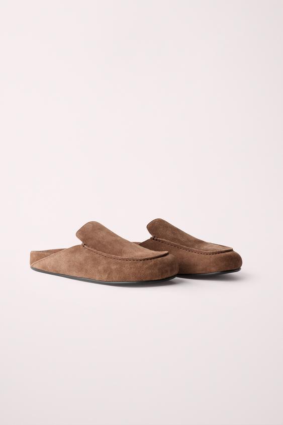 MULE EN CROÛTE DE CUIR CREATED BY CARAMEL LONDON X ZARA - Cuir de Zara - Image 3