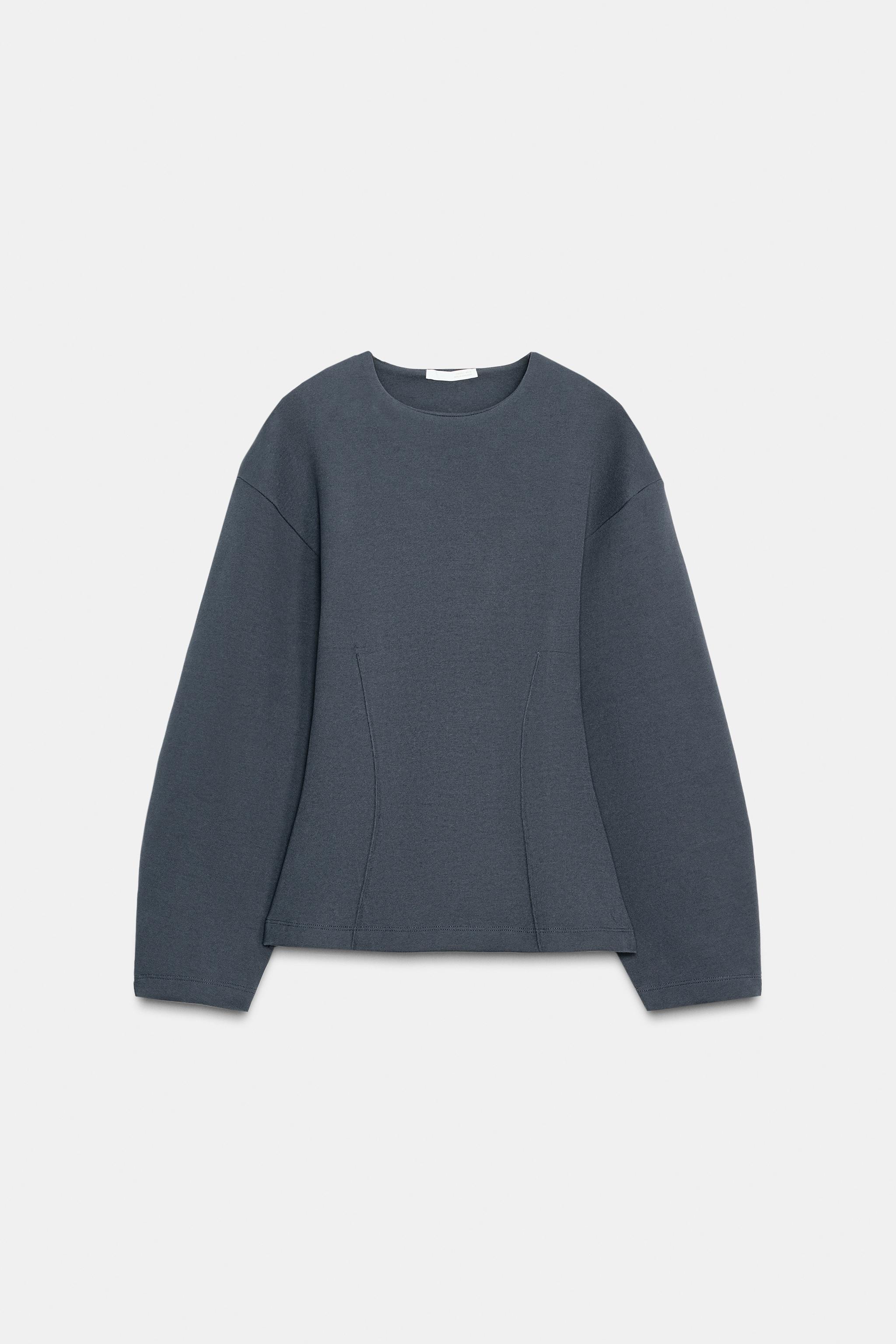 INTERLOCK JUMPER WITH DARTS - Dark gray | ZARA United States