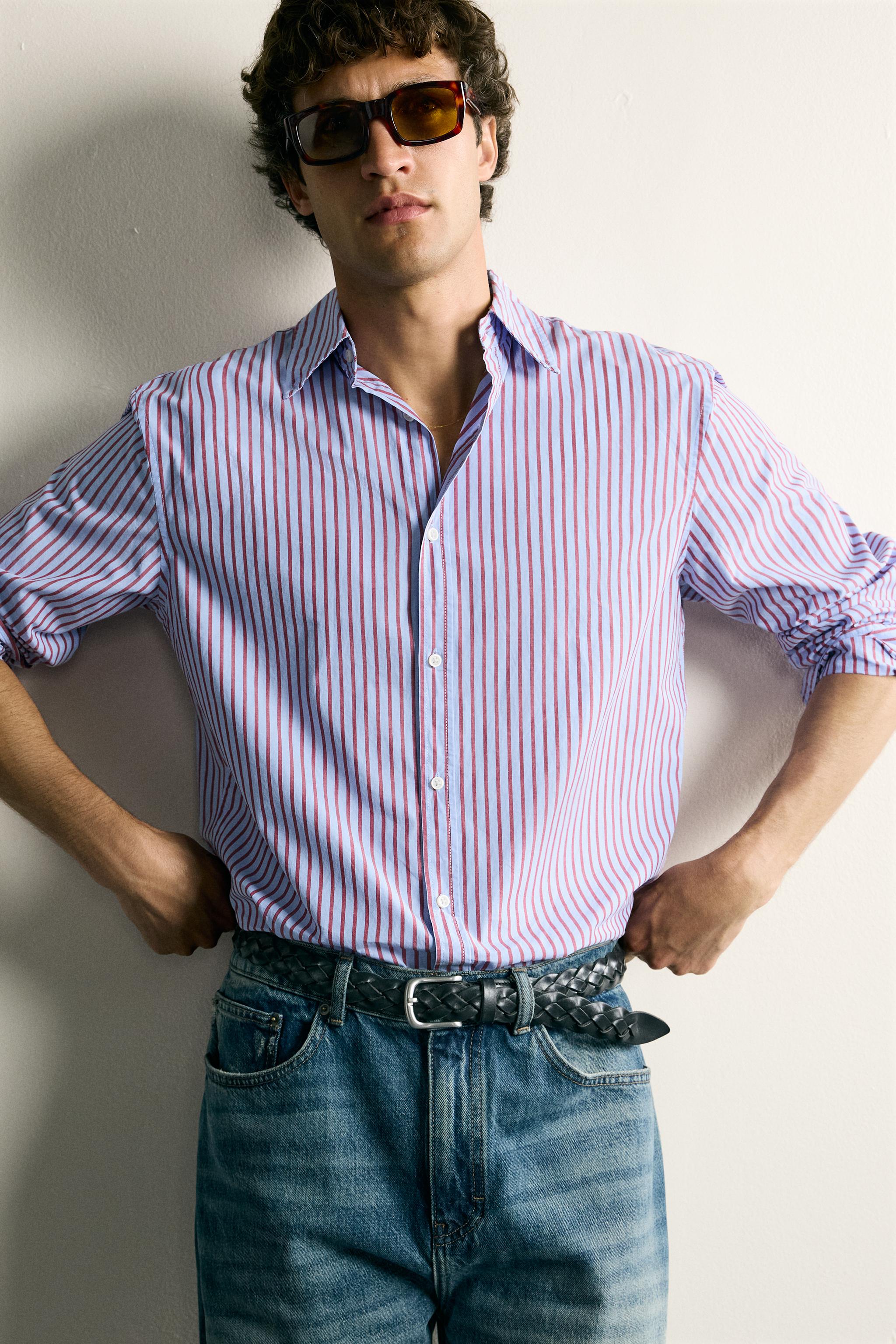 CONTRAST STRIPE REGULAR FIT SHIRT