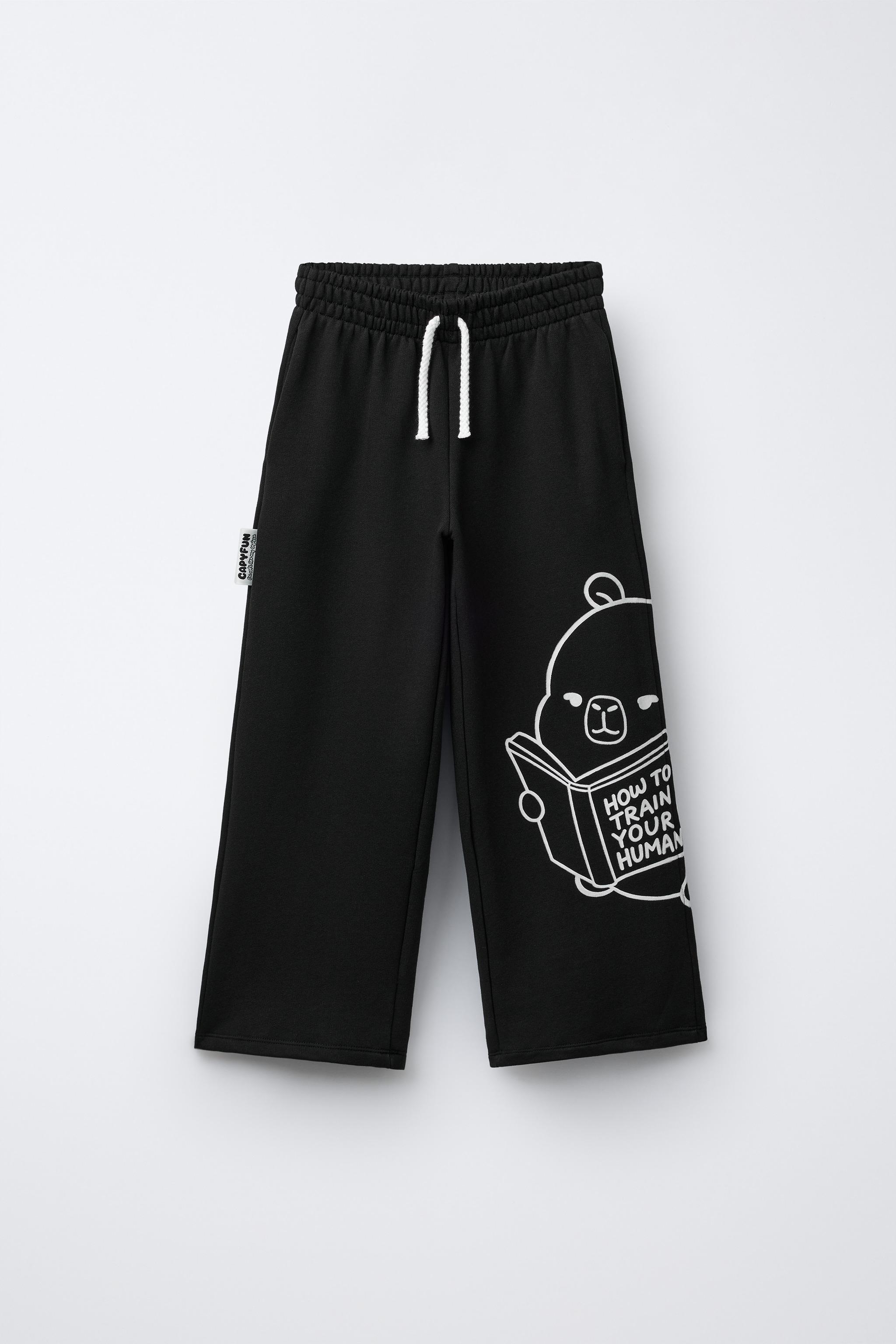 PANTALON EN MOLLETON À JAMBES LARGES CAPIBARA CAPYFUN ©