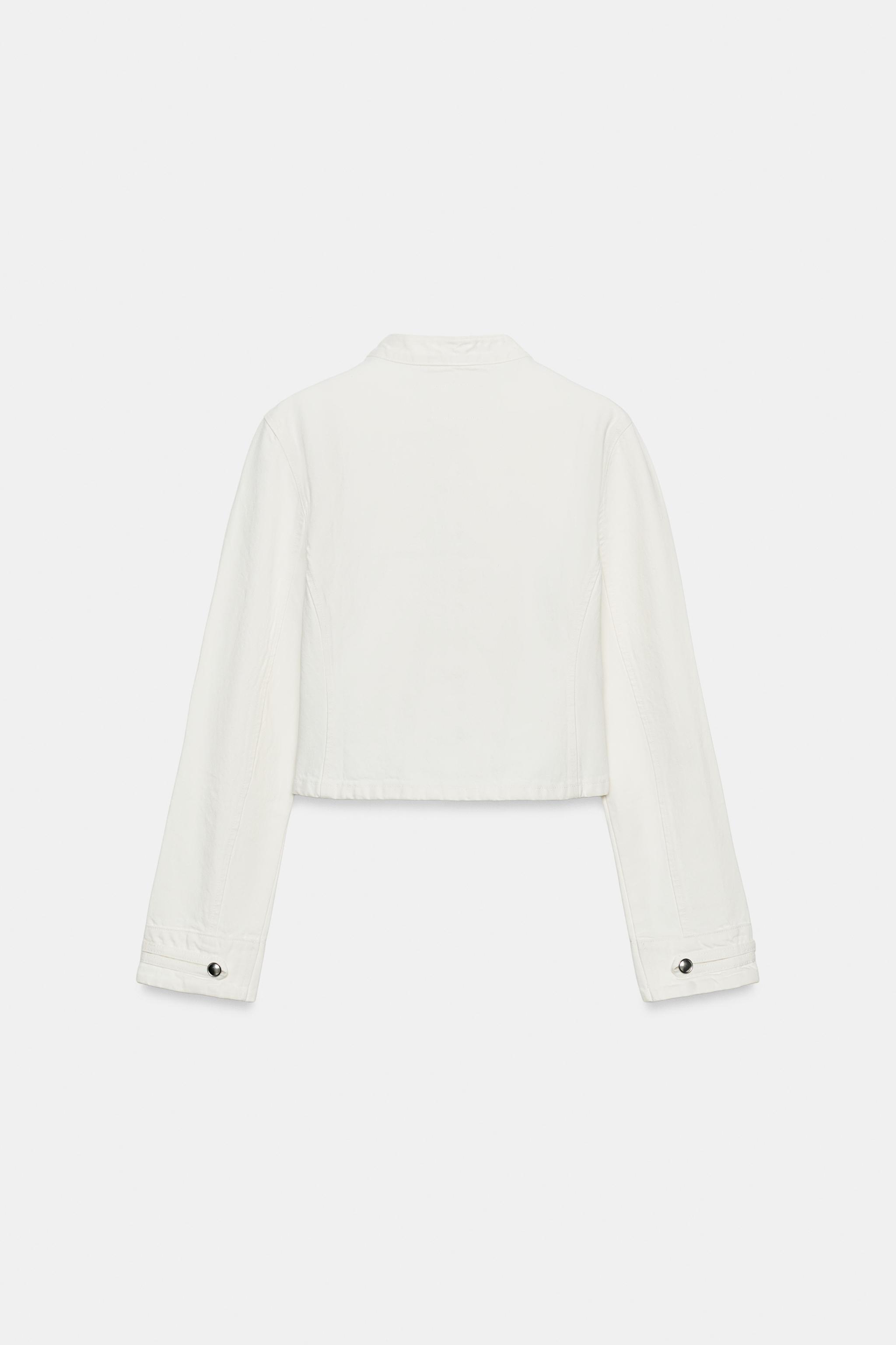 VESTE EN DENIM TRF AJUSTÉE À BOUTONS