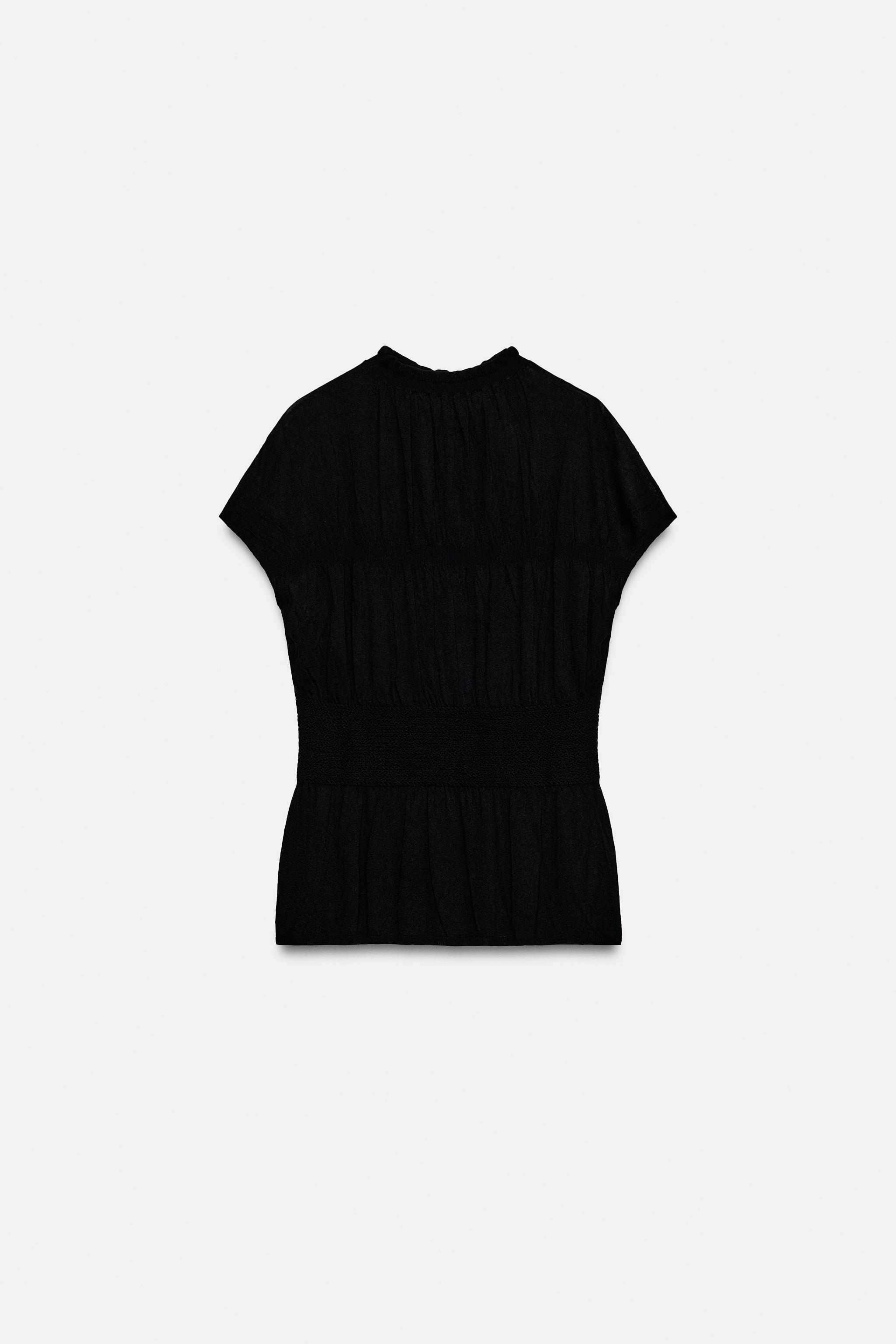 Zara SMOCKED KNIT TOP — фото 2