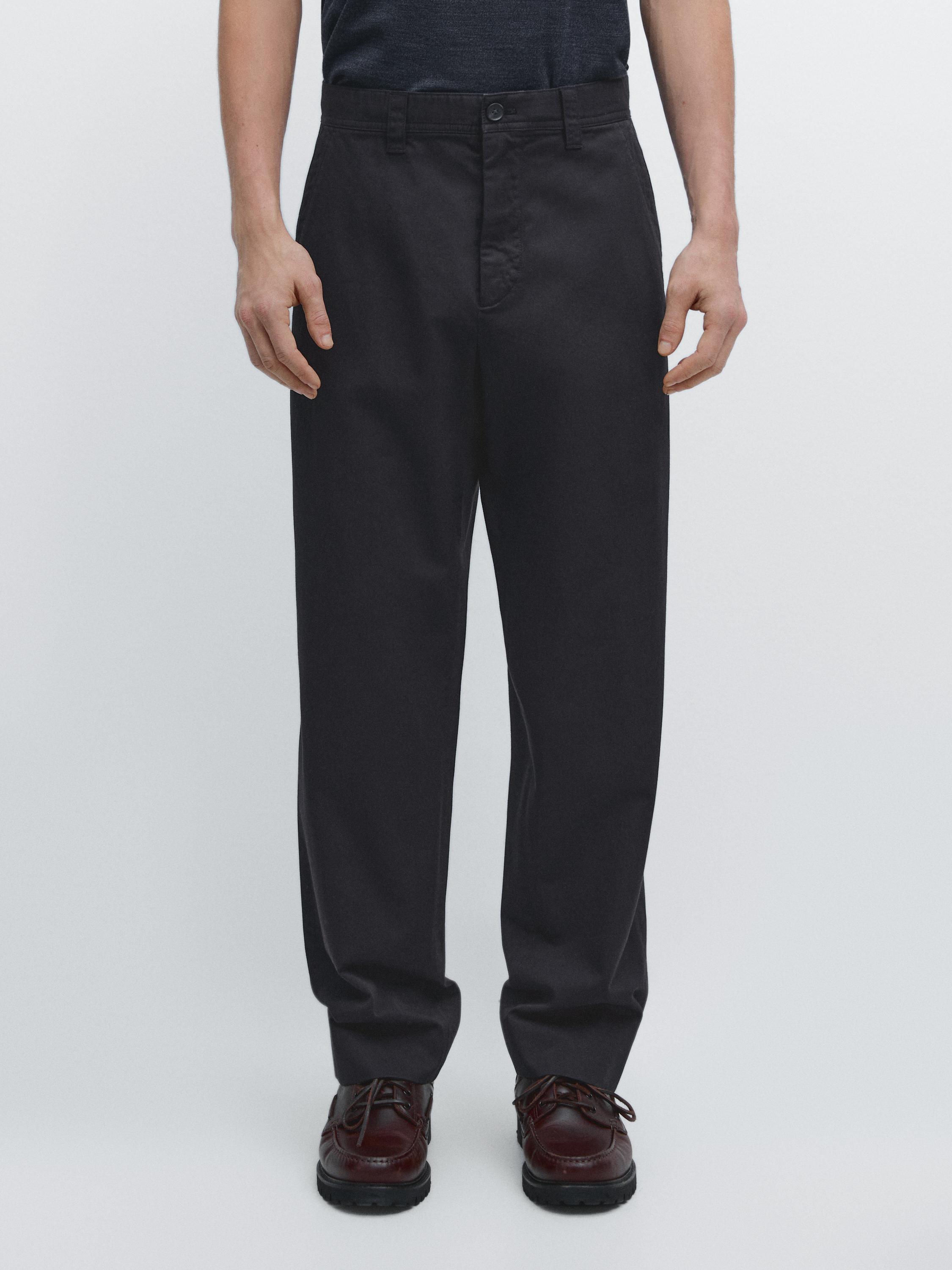 Pantalon relaxed fit en coton