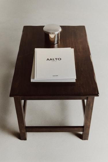 WOODEN SIDE TABLE - Brown by Zara