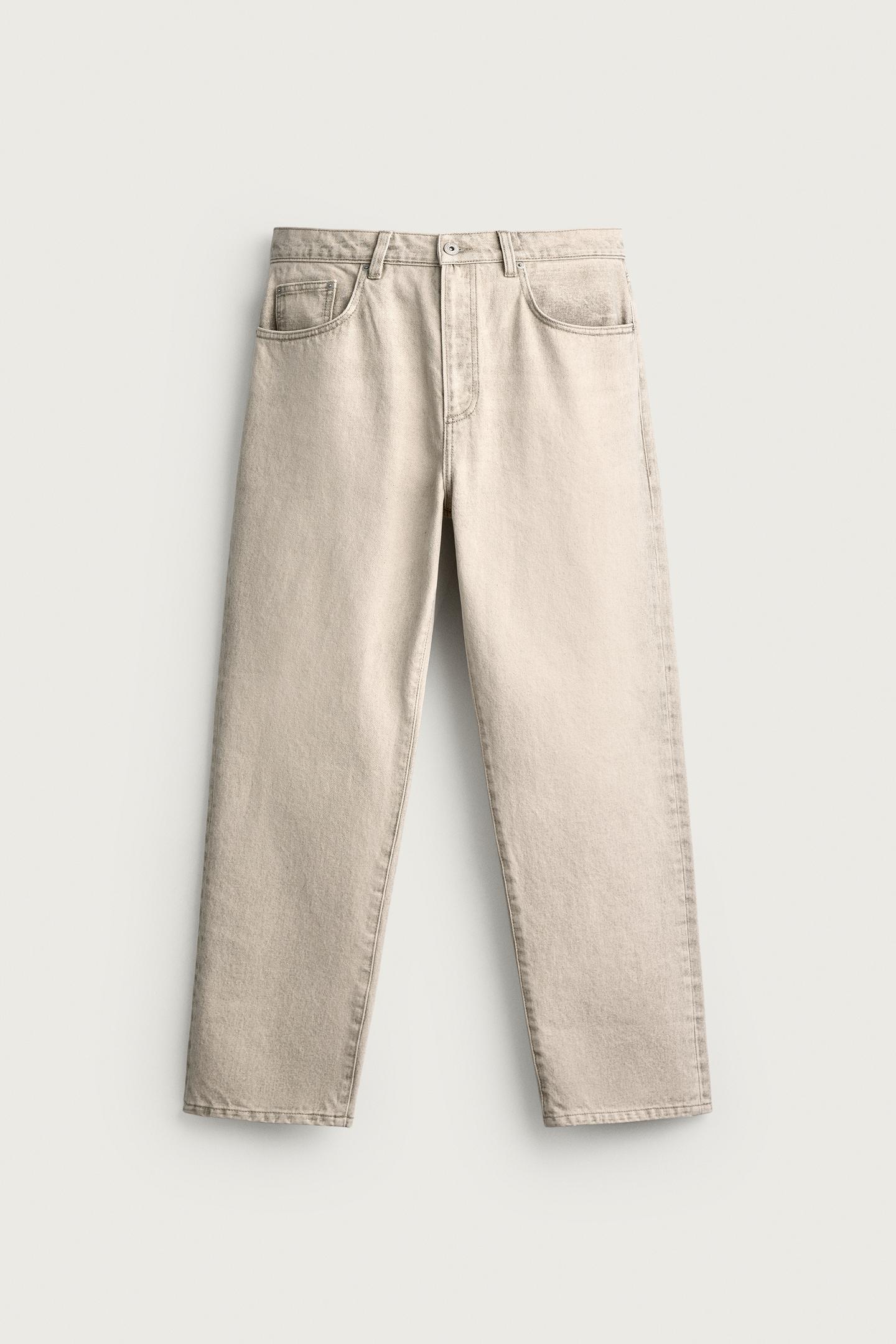 Мужские джинсы Zara Straight Ankle-Fit, цвет: Светлый серый — фото 7