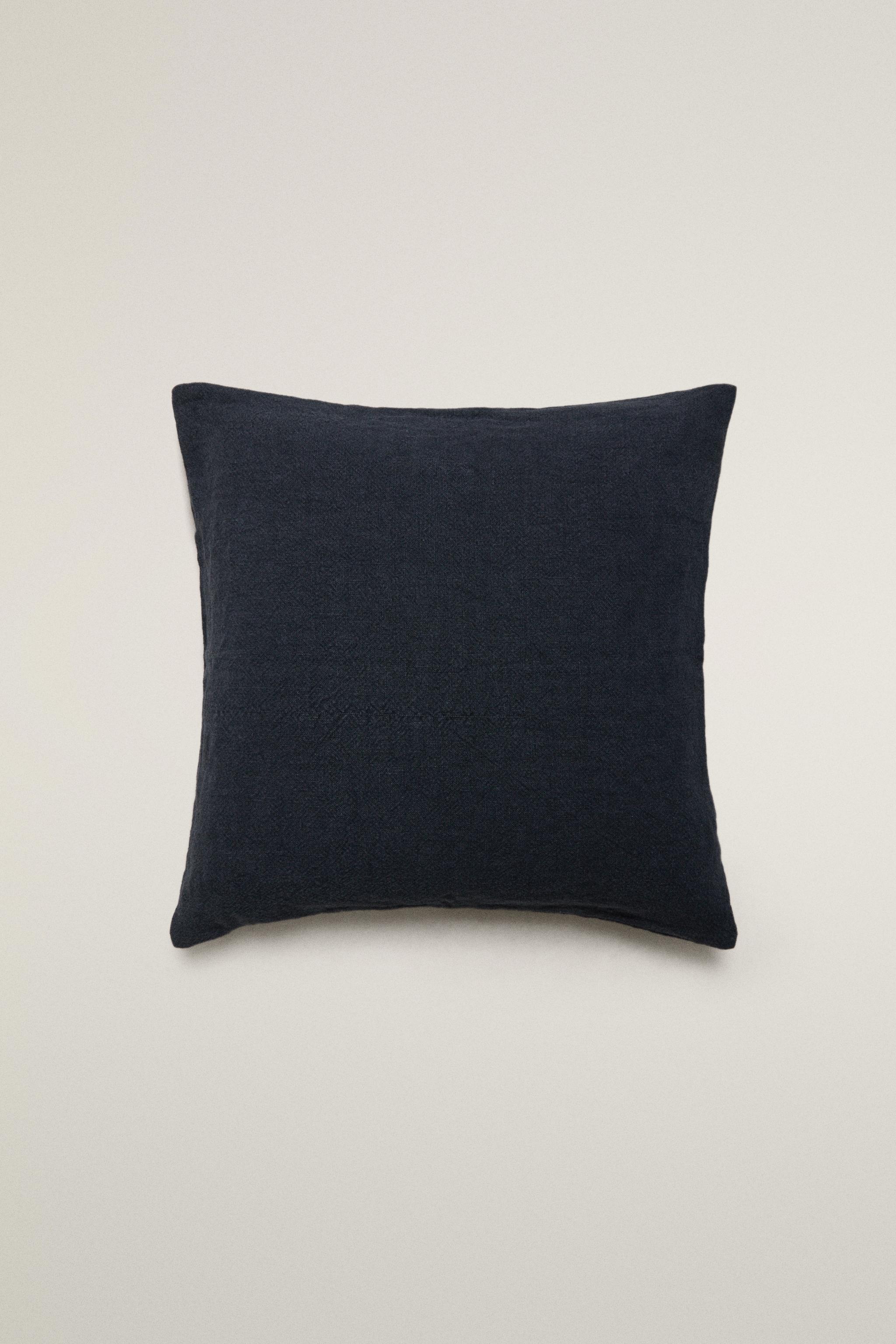 FADED LINEN THROW PILLOW COVER (400 GSM)