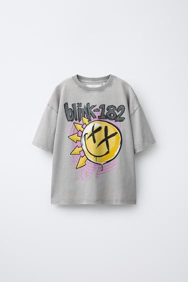 BLINK-182 © PRINT T-SHIRT - Grey by Zara