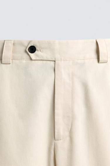 EMBROIDERED STRIPE TROUSERS - Ecru by Zara - Image 7