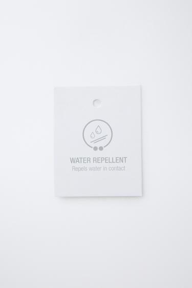 MANTEAU REMBOURRÉ À CAPUCHE DÉPERLANT - Kaki de Zara - Image 12