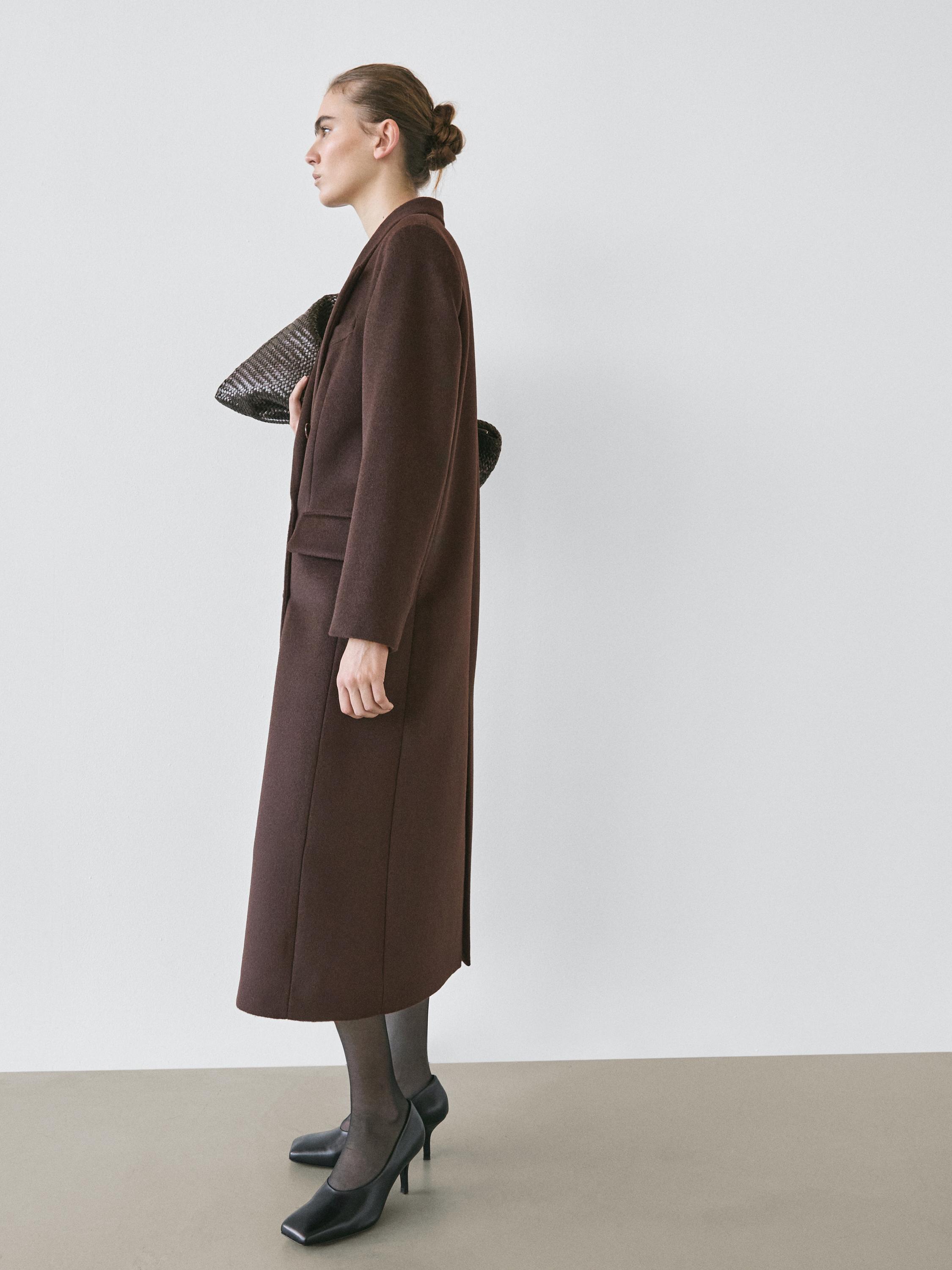 100% wool double-breasted coat - STUDIO