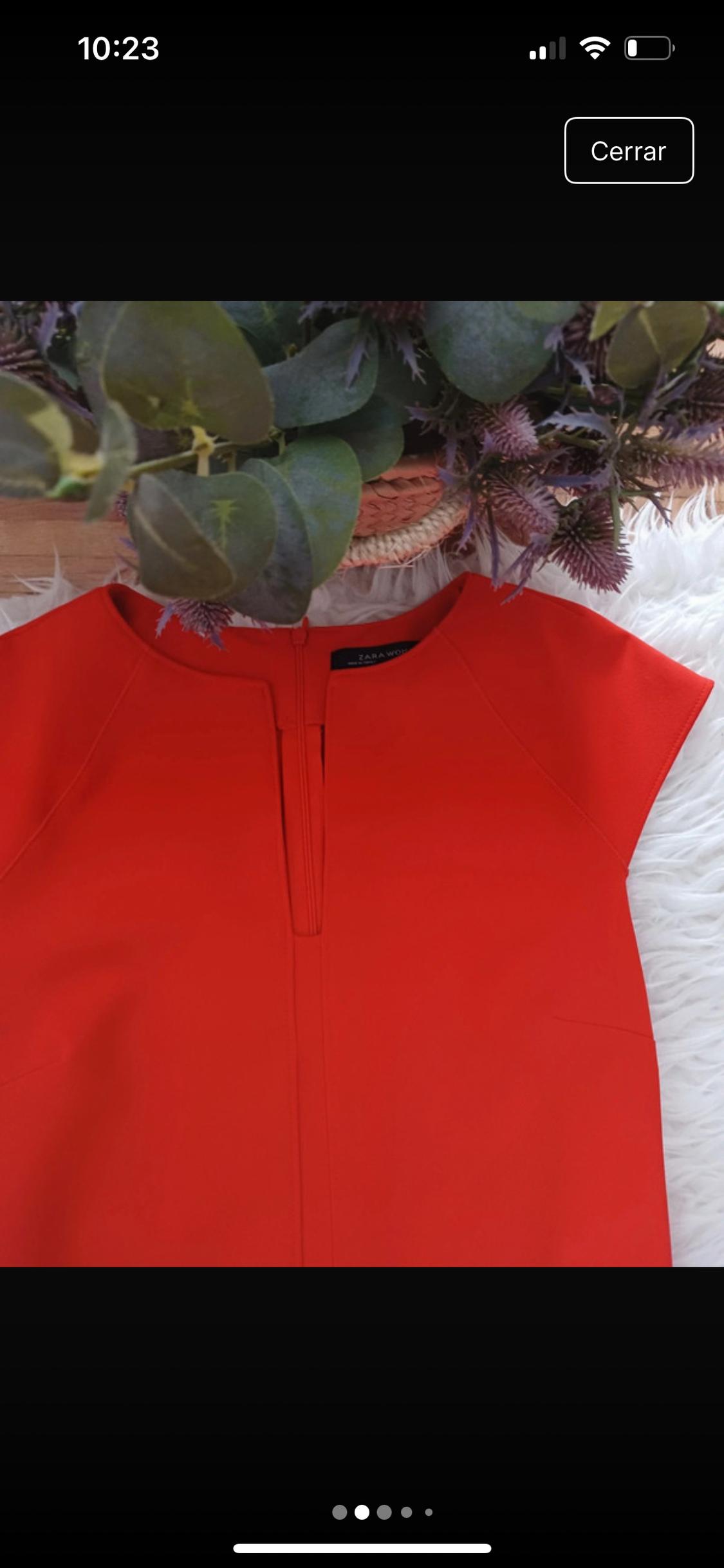 VESTIDO OFFICE ROJO ANARANJADO - Image 3