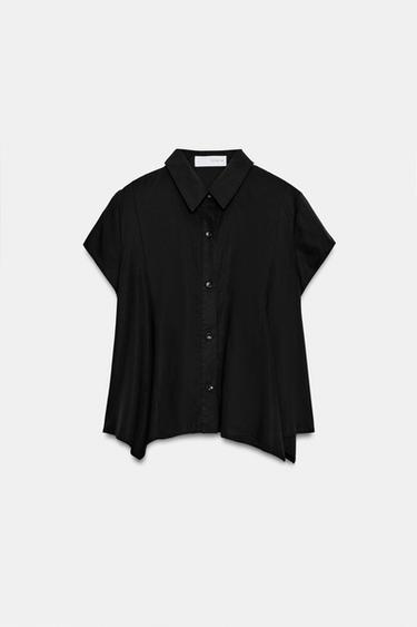ASYMMETRIC FLOWING SHIRT - Black by Zara