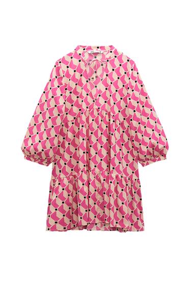 SHORT PRINTED DRESS