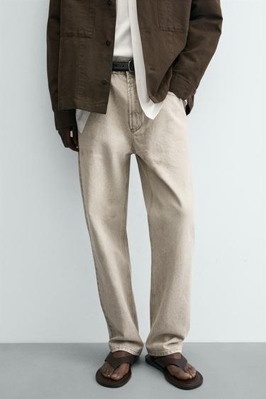 ORIGINS STRAIGHT ANKLE FIT JEANS - Light grey by Zara - Image 4