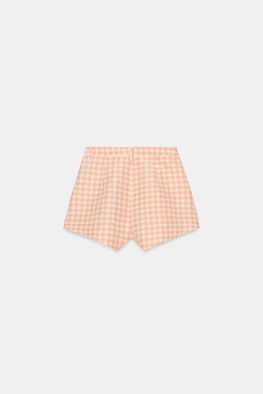 SHORT À CARREAUX VICHY ZW COLLECTION - Rose / Blanc de Zara - Image 5
