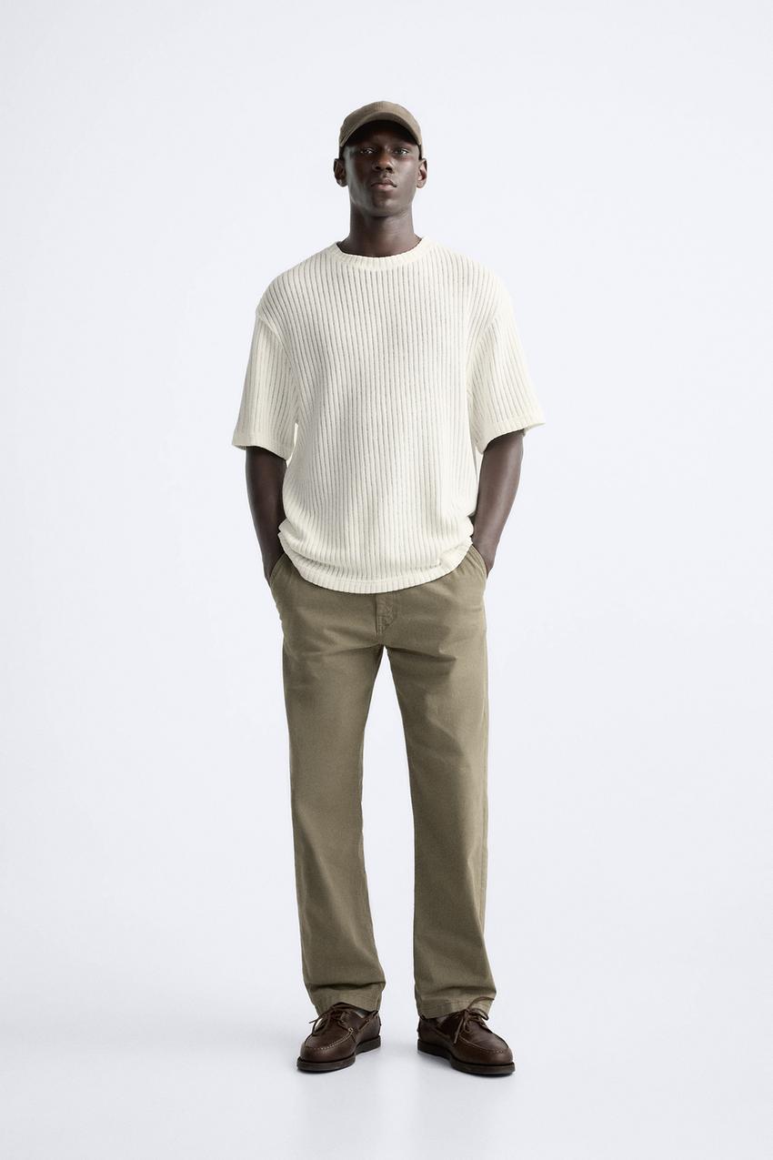 SWEATSHIRT MIT STRUKTUR- UND LOCHMUSTER - Cremefarben | ZARA 