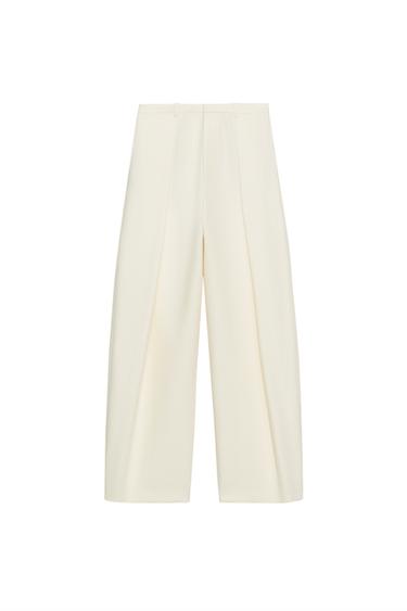 VOLUME TROUSERS WITH DARTS - Ecru by Zara
