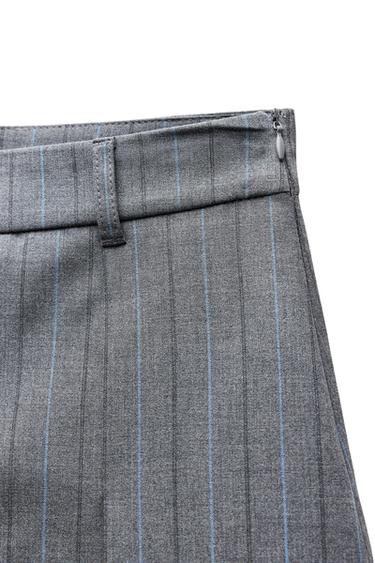 Zara PINSTRIPE MINI SKIRT - Mid-gray