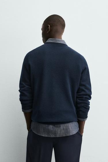 WOOL - CASHMERE SWEATER - Navy blue by Zara - Image 2