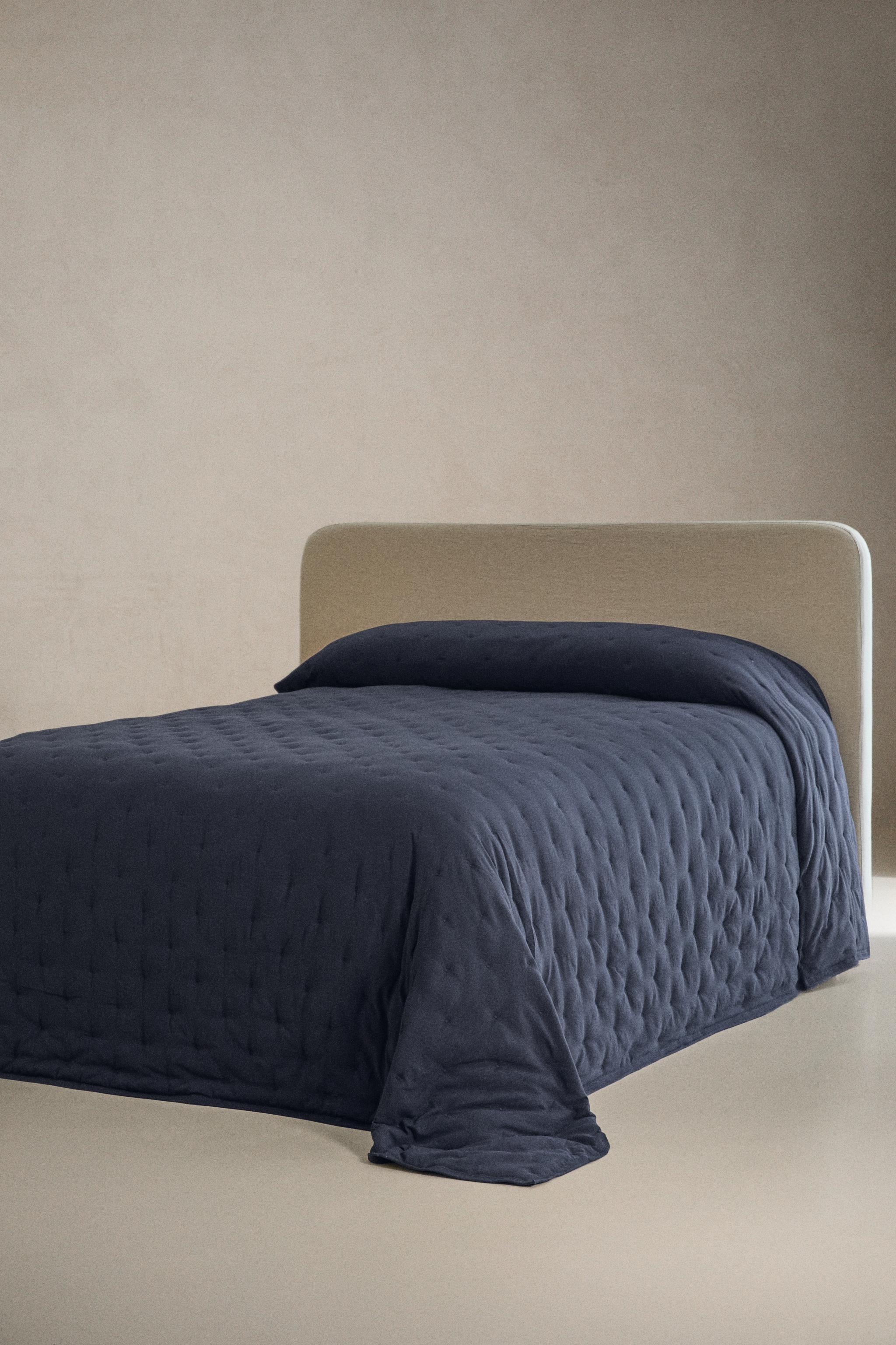 MICROFIBRE QUILT — MIDNIGHT BLUE