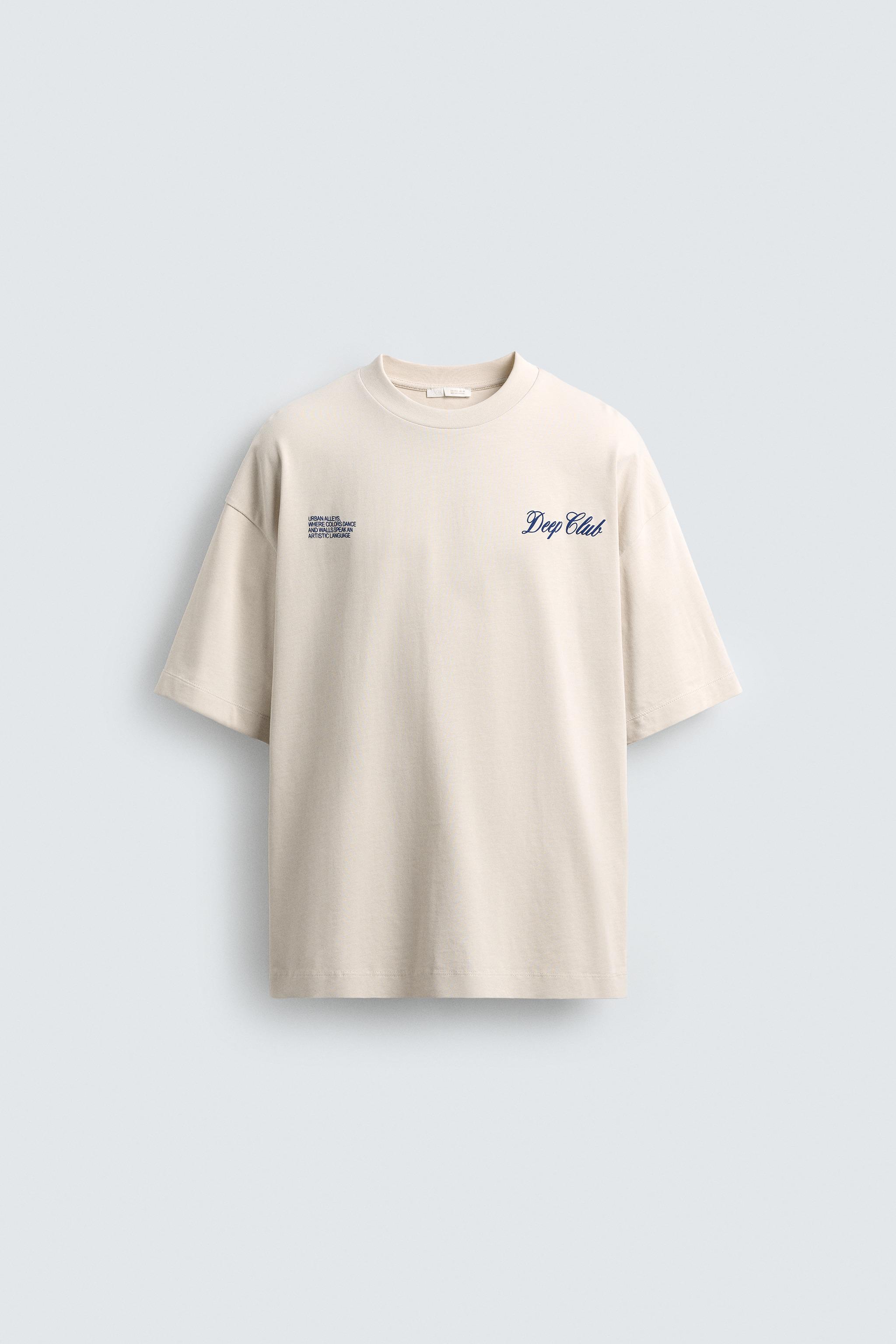 COMBINED PRINT T-SHIRT - Oyster-white | ZARA United States