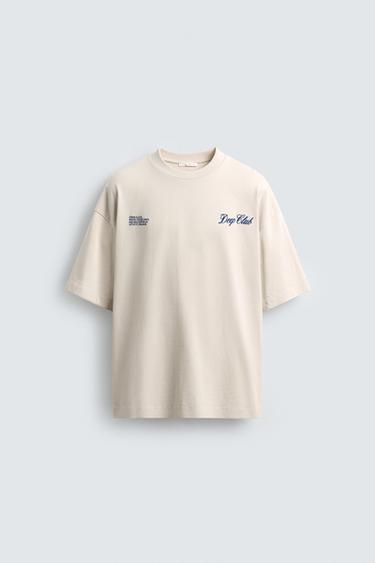 تيشرت بطبعة ممزوجة - أبيض مكسور الخاص بـ Zara