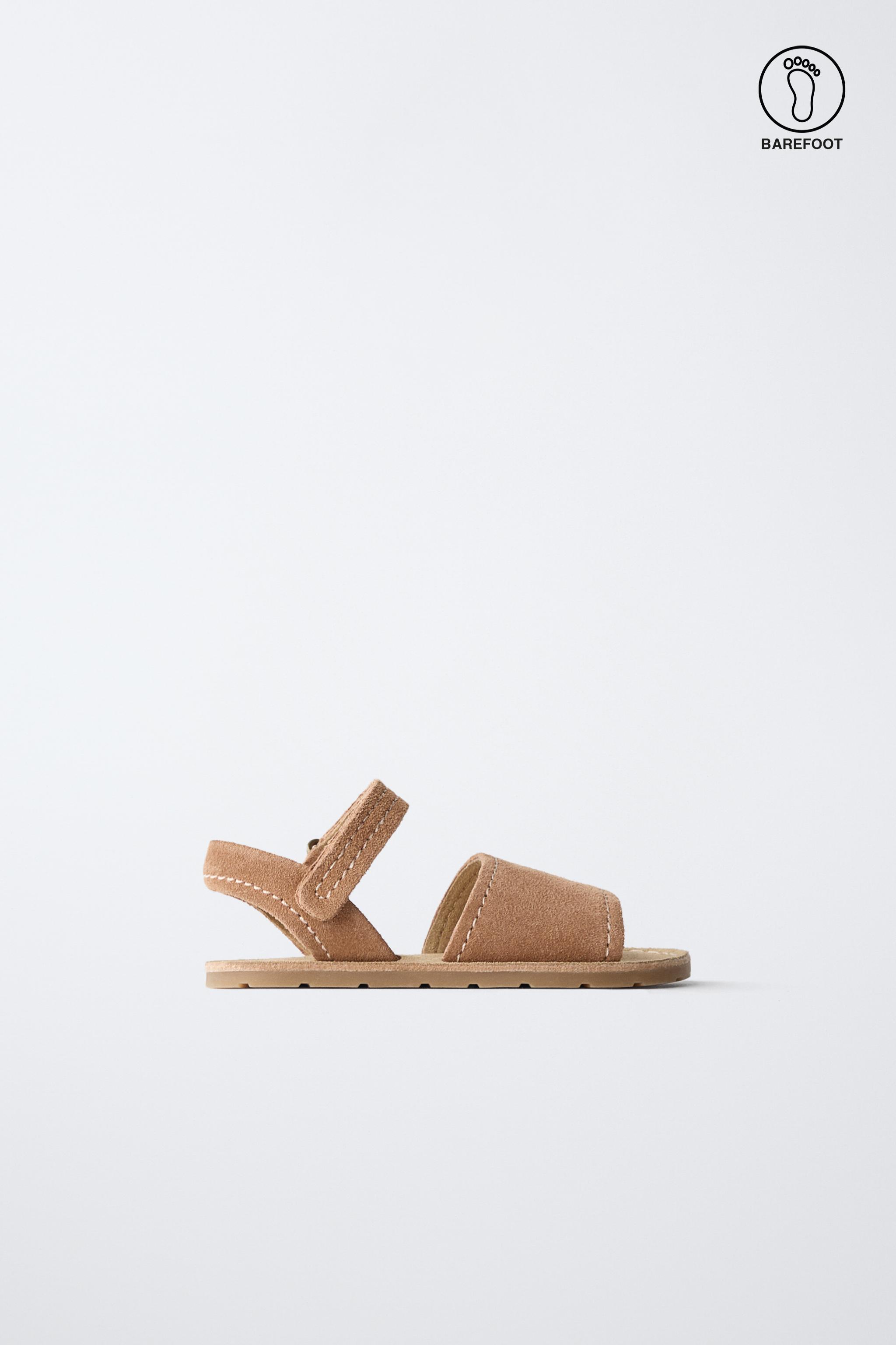 BAREFOOT LEATHER SANDALS — Brown
