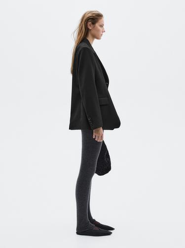 Zara 100% wool blazer with notch lapel - LIMITED - Black
