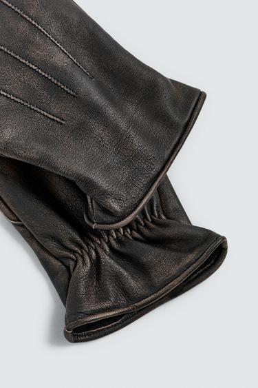 LIMITED EDITION LEATHER GLOVES - Black by Zara - Image 5
