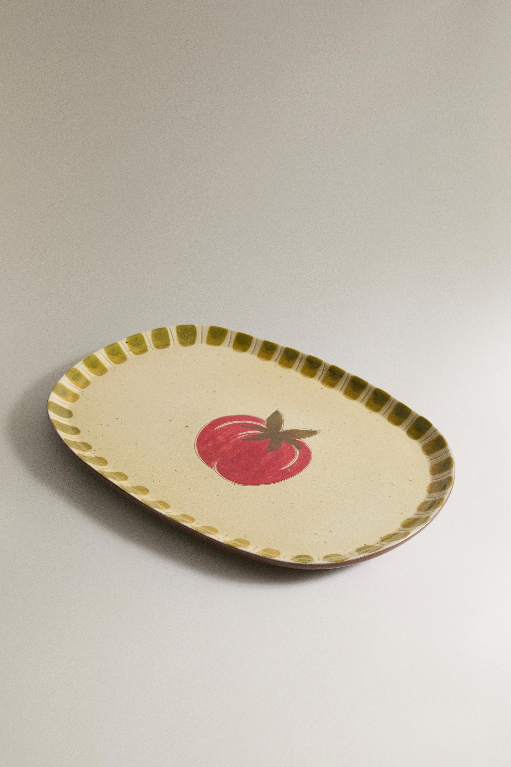 FRUIT EARTHENWARE SERVING DISH
