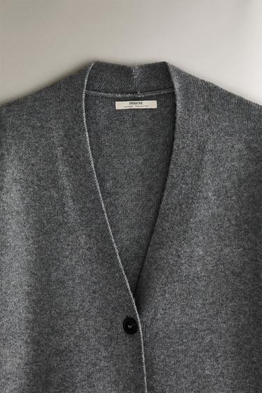 KNIT CARDIGAN - Light grey by Zara - Image 1