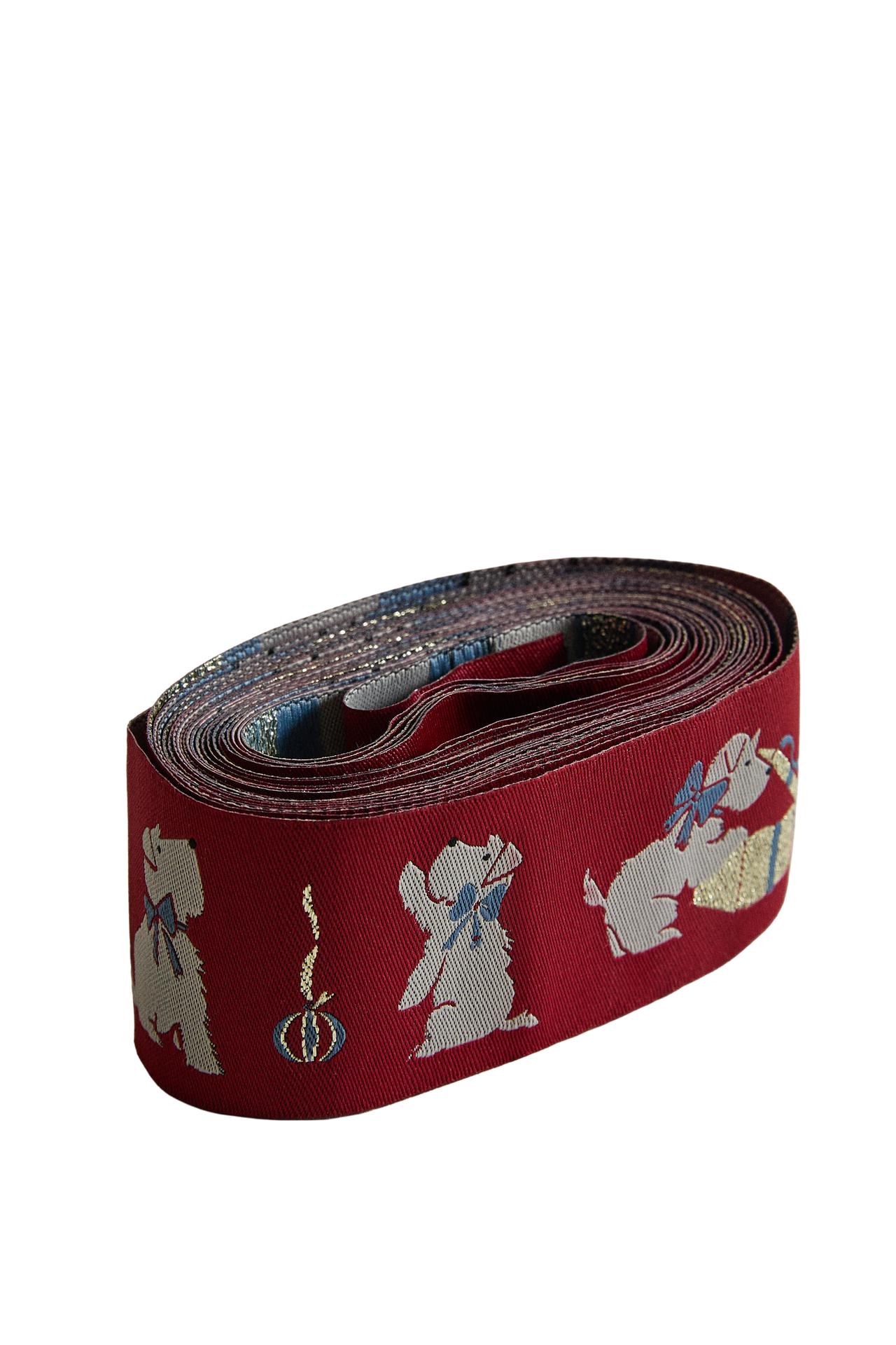 CHRISTMAS PUPPY JACQUARD RIBBON