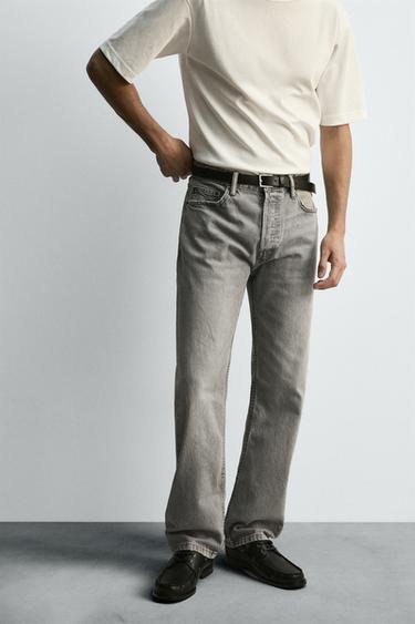 JEAN STRAIGHT FIT - Gris moyen de Zara - Image 4