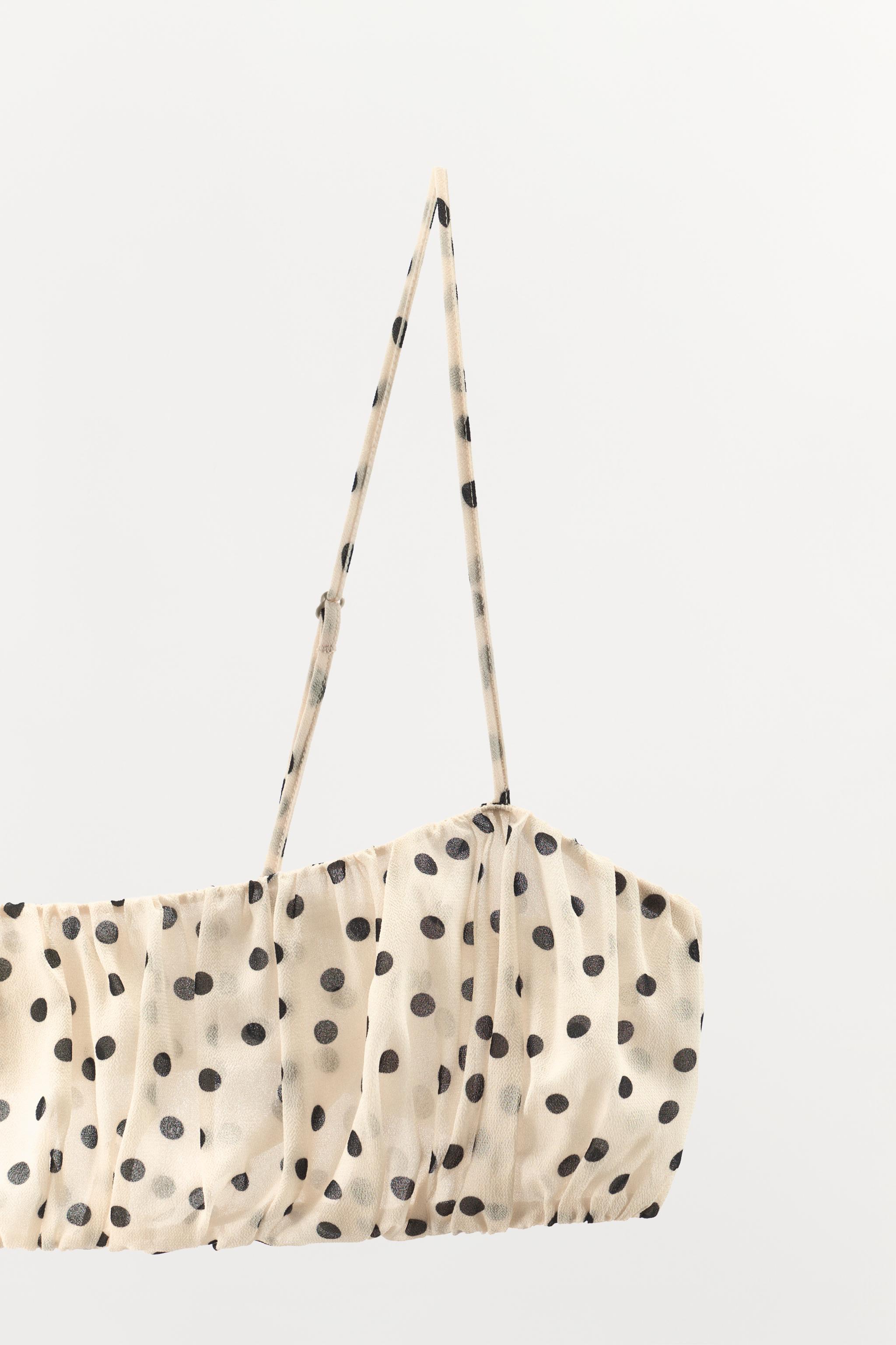 POLKA DOT PRINT CROP TOP