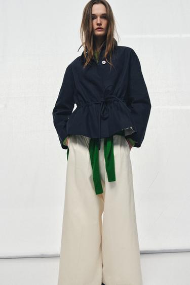 PARKA À PATTE ZW COLLECTION - Bleu marine de Zara