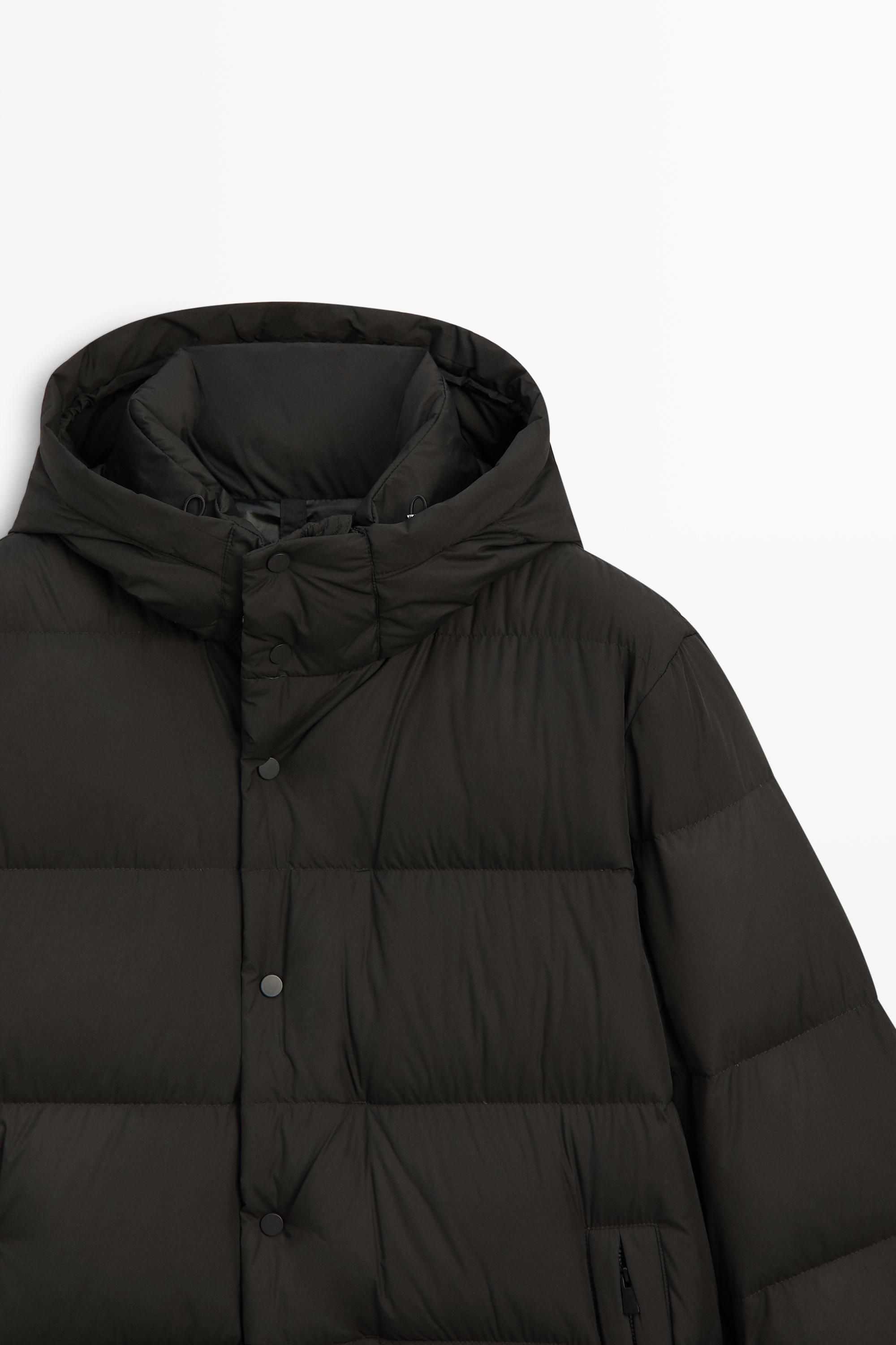 Down jacket with hood