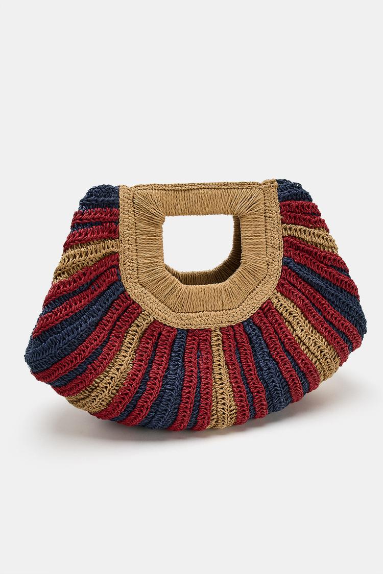 BOLSA CON ESTAMPADO DE EFECTO TRENZADO 4